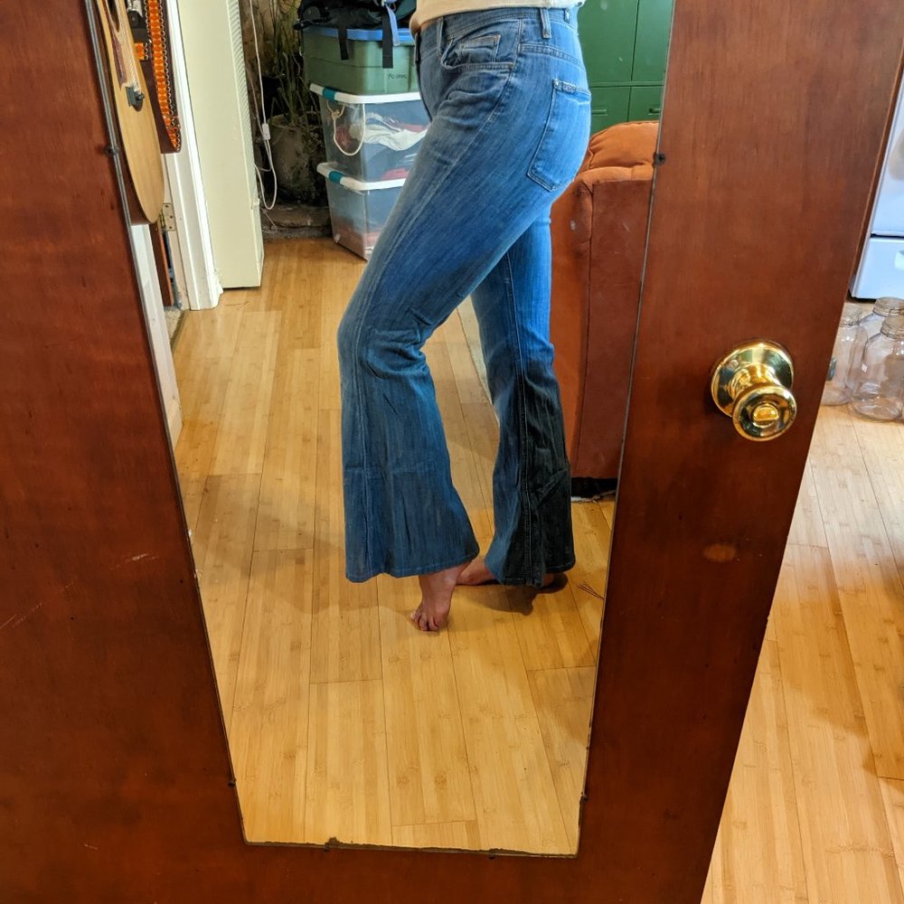 7 for all mankind, gentle worn, flarecut/bellbottom